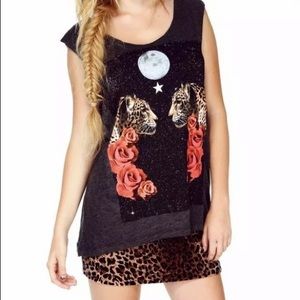 Wildfox celestial leopard muscle tank